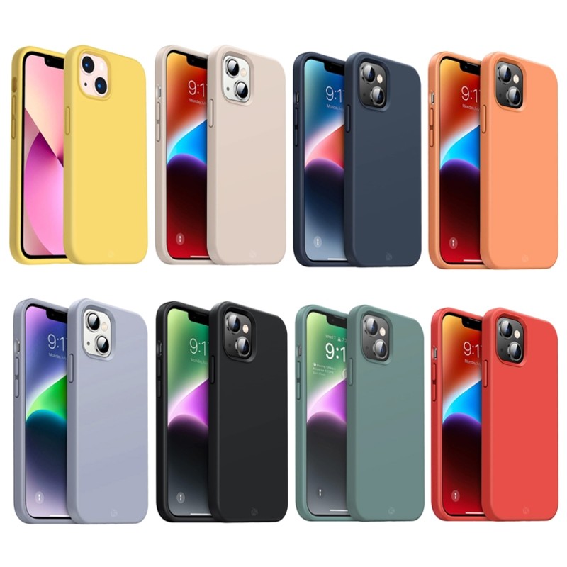 Capa de Silicone Preta para iPhone 14 Pro, 14 Pro Max, 15 Pro e 15 Pro Max